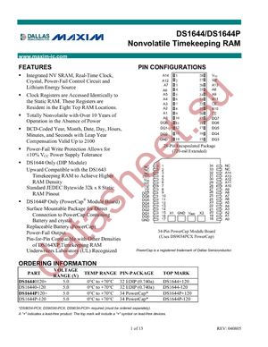 DS1644-120+ datasheet  